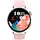knauermann Neo 2 Rund 40 mm Silber Silikonarmband Rose