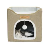 Katzenhaus Dogeste faltbar mit Liegefläche und Kratzbrett