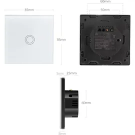 Maclean Brackets Lichtschalter MCE710W 1-Fach Touch Wechselschalter