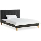 Homestyle4u Polsterbett 140 x 200 cm Grau