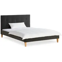 Homestyle4u Polsterbett 140 x 200 cm Grau