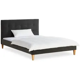 Homestyle4u Polsterbett 140 x 200 cm Grau