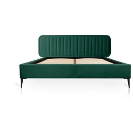 Fun Möbel Polsterbett Doppelbett Miami 140x200cm Komplettset In Stoff Monolith Grün