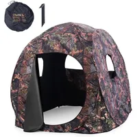 Costway Jagdzelt, Camouflage Tarnzelt Tragbar Pop-up-Zelt mit Tragetasche Tarnversteck