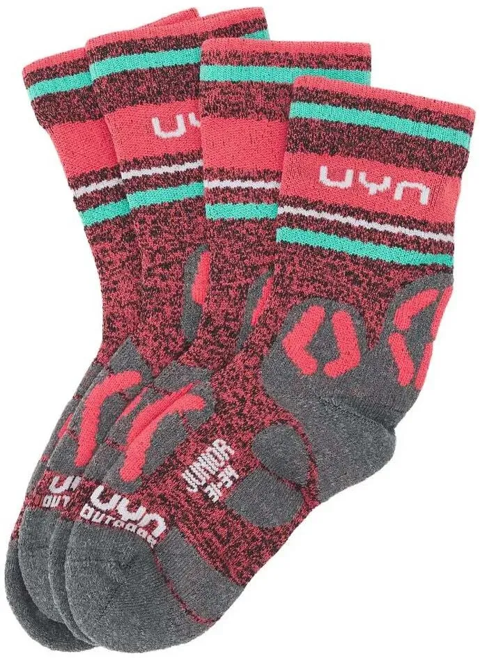 Uyn Junior Outdoor Explorer Socks 2PRS Pack pink stripes (P567) 24/26