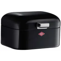 Wesco Brotkasten Mini Grandy, Stahlblech, Klappdeckel, 18 x 17 x 12cm, schwarz