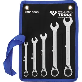 BRILLIANT TOOLS Ratschenringschlüssel-Satz 5-tlg. 8 - 19 mm