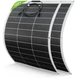 Eco-worthy - 260W 12V Flexibel Solarpanel Monokristallin Solarmodul Photovoltaik für Wohnmobile Camper Van Boote und Balkonkraftwerk