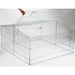 Kerbl Freilaufgehege Gehege für große Kanninchen + Hasen, Maße 115x115 cm