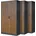 3er Set Aktenschrank C001H Büroschrank Metallschrank Stahlschrank Werkzeugschrank Stahlblech Pulverbeschichtet Flügeltürschrank Abschließbar 195 cm x 90 cm x 40 cm anthrazit/holzoptik