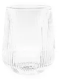 Mulex Gläser Trinkgläser Set geriffeltt 430ml transparent
