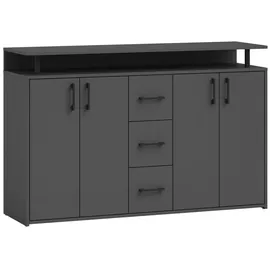 Die Möbelfundgrube Highboard 139 x 90 x 34 cm Anthrazit