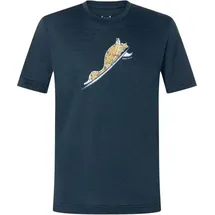 super.natural - Kid's Duck Dive Tee - Merinoshirt Gr 152 blau/ various