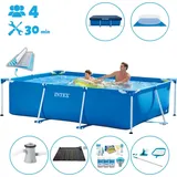 Intex – Schwimmbecken mit rechteckigem Rahmen – 260 x 160 x 65 cm – im Lieferumfang enthalten Accessoire CB97