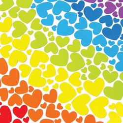Regenbogen Herz Moosgummi-Aufkleber  (pro Set 210) Bastelbedarf Verzierung & Dekorationen