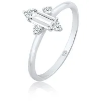 Elli DIAMONDS Verlobungsring Verlobung Edel Topas Diamant (0.06 ct) 925 Silber silberfarben