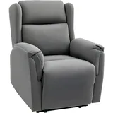 Homcom Relaxsessel mit Liegefunktion Leinen 80 x 101 x 94 cm Dunkelgrau