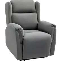 Homcom Relaxsessel mit Liegefunktion Leinen 80 x 101 x 94 cm Dunkelgrau