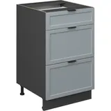 Vicco Küchenschränke Fame-Line Hellblau-Grau 50 cm ohne Arbeitsplatte
