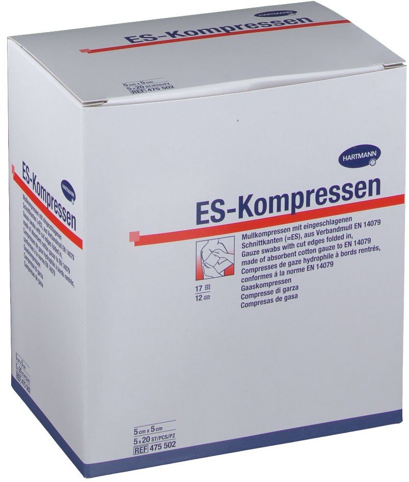 ES Compresses 5 x 5 cm stériles 5x20 pc(s) Compresses