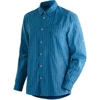 Maier Sports Langarmhemd Blue Check 56