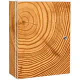 Banjado XXL Medizinschrank Abschliessbar 35x46x15cm Arzneischrank Weiß Aus Metall Mit Motiv Baumstamm