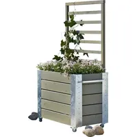 Plus Pflanzkasten Cubic 50 x 87 x 155 cm Graubraun