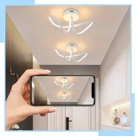 GBLY Deckenleuchte Schlafzimmer Deckenlampe Wohnzimmer: Modern Weiß 12W Design 3000K Warmweiß Küchenlampe Innen Deckenbeleuchtung LED