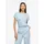 VILA VIELLETTE Kurzarmshirt Satin Blau 44