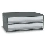 cep Schubladenbox MoovUp lichtgrau 1090116361, DIN A4 quer mit 2 Schubladen