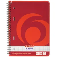 Herlitz Spiralblock A5 kariert 80 Blatt