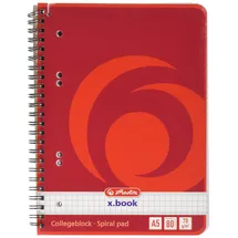 Herlitz Spiralblock A5 kariert 80 Blatt