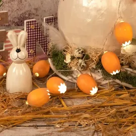 IDENA LED Lichterkette Ostern 10 LED 1,2 m Warmweiß