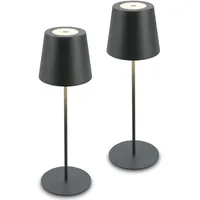 Briloner - 2er Set LED Tischlampe kabellos mit Touch,