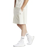 adidas Men's Essentials Single Jersey 3-Stripes Shorts Freizeit, Off White, L