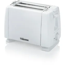 TRISTAR Toaster mit 2 Schlitzen, 6 Bräunungsstufen, Abschalt- und Auswurfautomatik, Brotablage, rutschfester Sockel, 650 Watt.