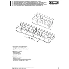 ABUS Doppelschließblech DSB550 für Fensterschloss FOS550, weiß