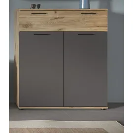 INOSIGN Riga 90 x 0 x 0 cm 2 Türen, 1 Schubkasten, 4 Einlegeböden, 5 Fächer grau