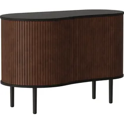 Audacious Schrank 100 cm nussbraun auf schwarzen Eichenbeinen