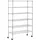 Royal Catering Steckregal Metall 120 x 45 x 190 cm silberfarben mit 4 Rollen