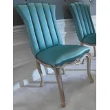 JVmoebel Stuhl Esszimmer Stuhl Luxus Wohnzimmer Italienische Möbel Lehnstuhl Barock, Made in Europa blau
