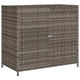 vidaXL Gartenschrank Grau 83x45x76 cm Poly Rattan