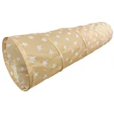 Relaxdays Spieltunnel 180cm Beige,Weiß