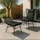 Mendler Poly-Rattan Set HWC-G17b, Balkon-Set Gartengarnitur Sitzgruppe Stuhl+Hocker Sessel, Seil ~ anthrazit, Kissen anthrazit
