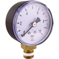 CORNAT Manometer 1/4" Anschluss von unten - schwarz -
