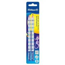 Pelikan Schreiblernbleistift, Stärke B, farbig sortiert, 2er Set