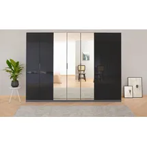 OTTO home Drehtürenschrank KOLUNA 315 x 229 x 54 cm Grau/Schwarz