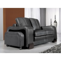 JVmoebel Sofa 3 Sitzer (ohne 2+1) Sofa Couch Polster XXL Big Couchen Sofas Leder Design Sitz schwarz