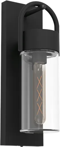 CARRARO outdoor wall lamp black