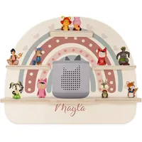 Kidsmood - Tonie Regal mit Namen | Wandregal für Toniebox 2 & Tonie Figuren mit abgerundeten Ecken & Kanten | Personalisierte Geschenke für Mädchen & Jungen als Dekoration fürs Kinderzimmer